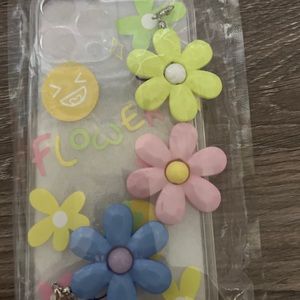 iPhone 13 pro max phone case with flower strap